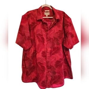Saddlebred button Shirt, 2X, red color.